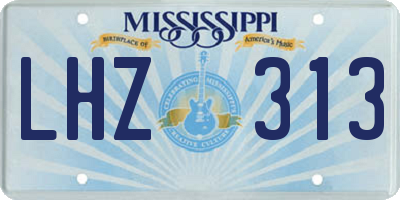 MS license plate LHZ313