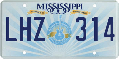MS license plate LHZ314