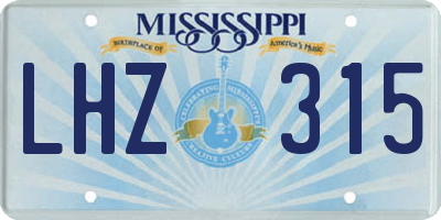 MS license plate LHZ315