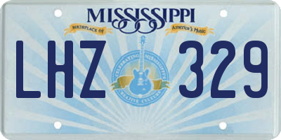 MS license plate LHZ329