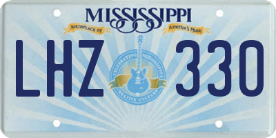 MS license plate LHZ330