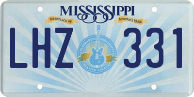 MS license plate LHZ331