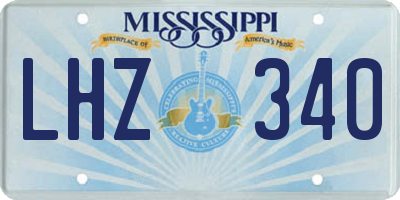 MS license plate LHZ340