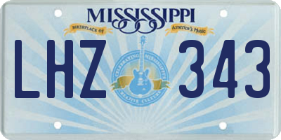 MS license plate LHZ343