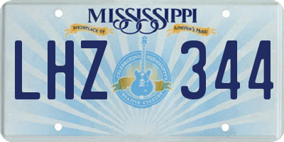 MS license plate LHZ344