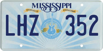 MS license plate LHZ352