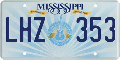 MS license plate LHZ353