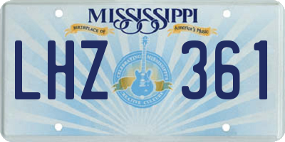 MS license plate LHZ361