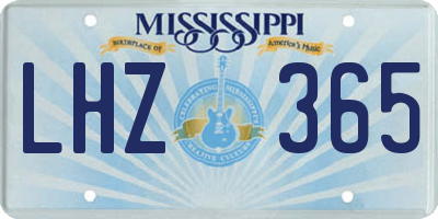 MS license plate LHZ365