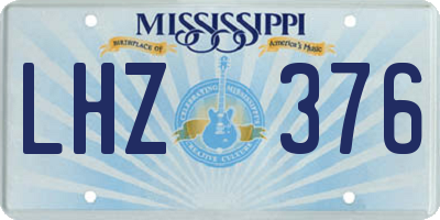 MS license plate LHZ376