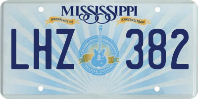 MS license plate LHZ382