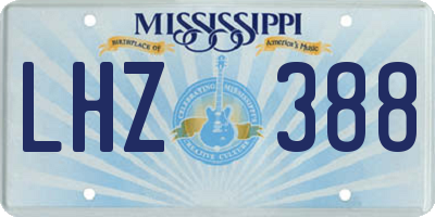 MS license plate LHZ388