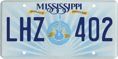 MS license plate LHZ402
