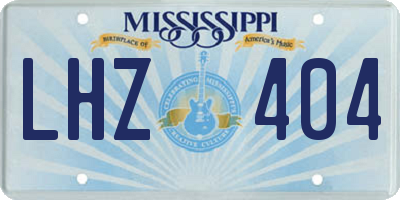 MS license plate LHZ404