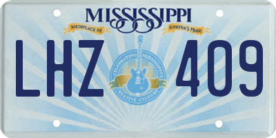 MS license plate LHZ409