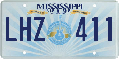 MS license plate LHZ411