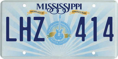 MS license plate LHZ414