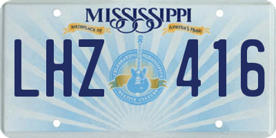 MS license plate LHZ416