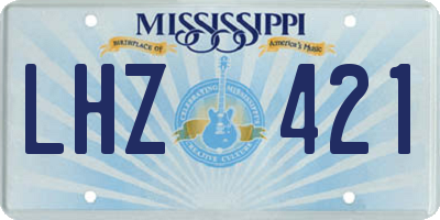 MS license plate LHZ421