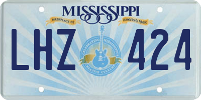 MS license plate LHZ424