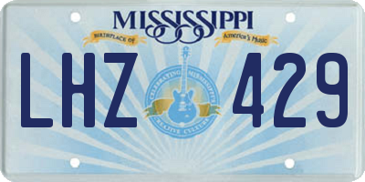 MS license plate LHZ429
