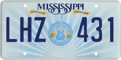 MS license plate LHZ431