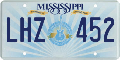 MS license plate LHZ452