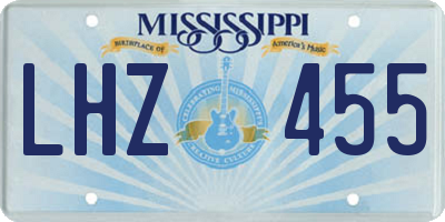 MS license plate LHZ455