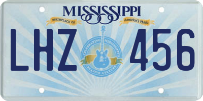 MS license plate LHZ456