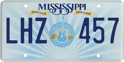 MS license plate LHZ457