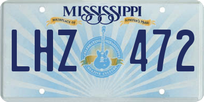 MS license plate LHZ472