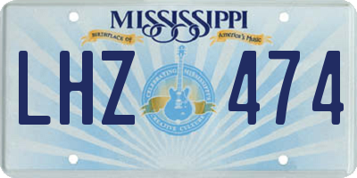 MS license plate LHZ474