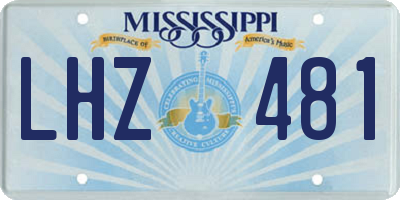 MS license plate LHZ481