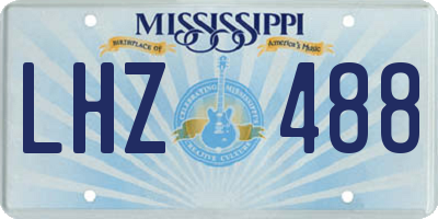 MS license plate LHZ488