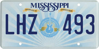MS license plate LHZ493