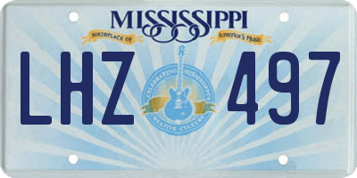 MS license plate LHZ497