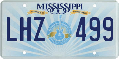 MS license plate LHZ499