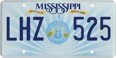 MS license plate LHZ525