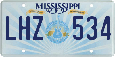 MS license plate LHZ534