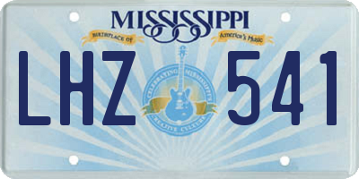 MS license plate LHZ541