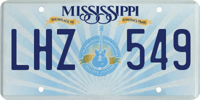 MS license plate LHZ549