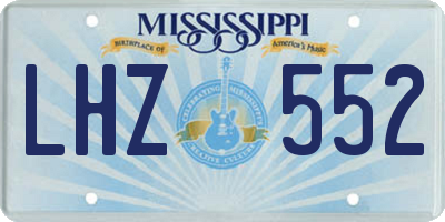 MS license plate LHZ552