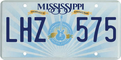 MS license plate LHZ575