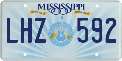 MS license plate LHZ592