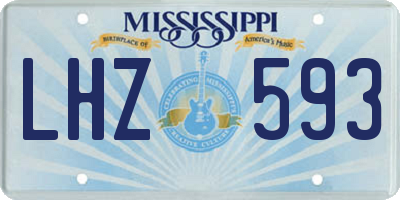 MS license plate LHZ593