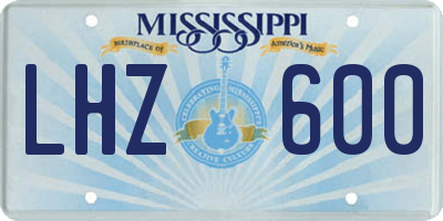 MS license plate LHZ600