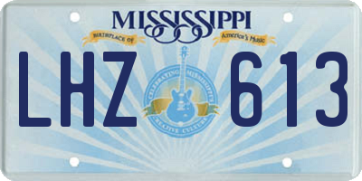 MS license plate LHZ613