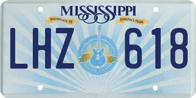 MS license plate LHZ618