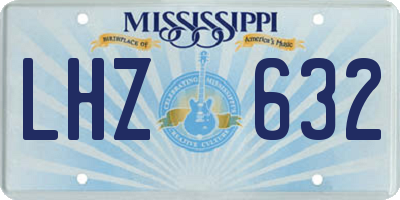 MS license plate LHZ632