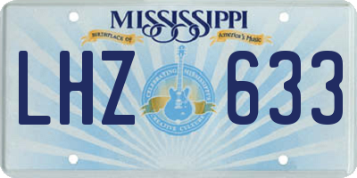MS license plate LHZ633